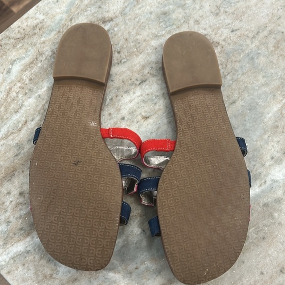 Sam Edelman sandal women’s navy/red/pink slip on like new size 10.5M - Picture 10 of 11